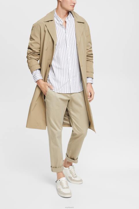 miehet Esprit valkoinen raidallinen napillinen paita paidat 82T6884