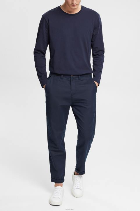 miehet Esprit laivasto jersey pitkähihainen toppi pitkähihainen 82T6948