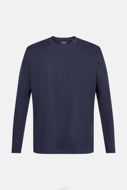 miehet Esprit laivasto jersey pitkähihainen toppi pitkähihainen 82T6948