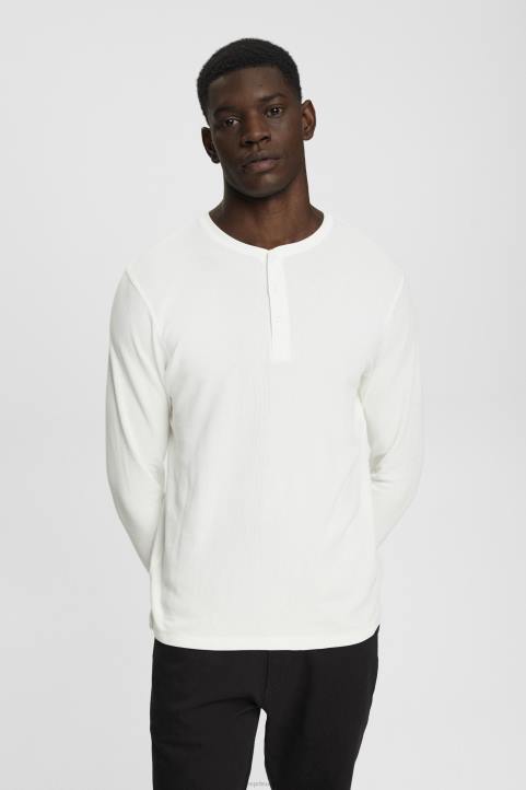 miehet Esprit luonnonvalkoinen pitkähihainen vohveli toppi pitkähihainen 82T6696