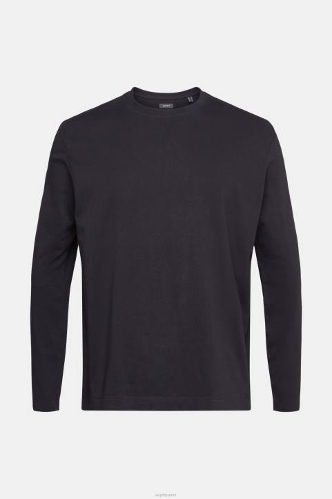 miehet Esprit musta jersey pitkähihainen toppi pitkähihainen 82T6946
