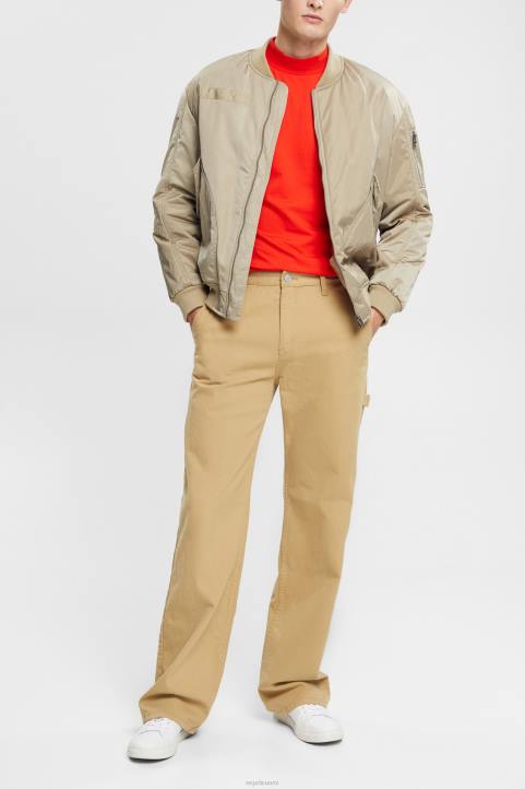 miehet Esprit punainen pystykaulus pitkähihainen toppi pitkähihainen 82T6944