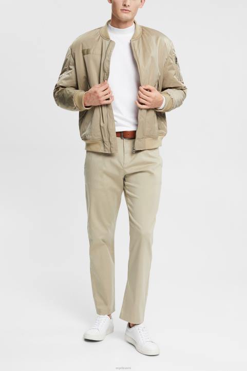 miehet Esprit valkoinen pystykaulus pitkähihainen toppi pitkähihainen 82T6943