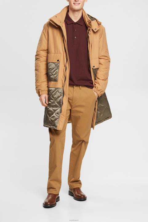 miehet Esprit bordeaux punainen pitkähihainen poolopaita polot 82T6821