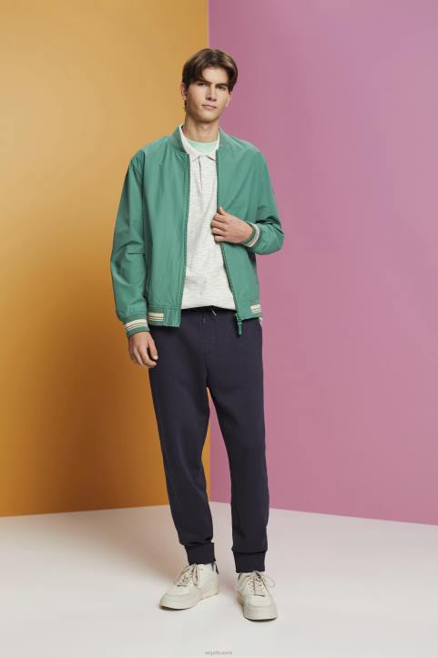 miehet Esprit sitrushedelmän vihreä hieno raidallinen melange poolopaita polot 82T6703