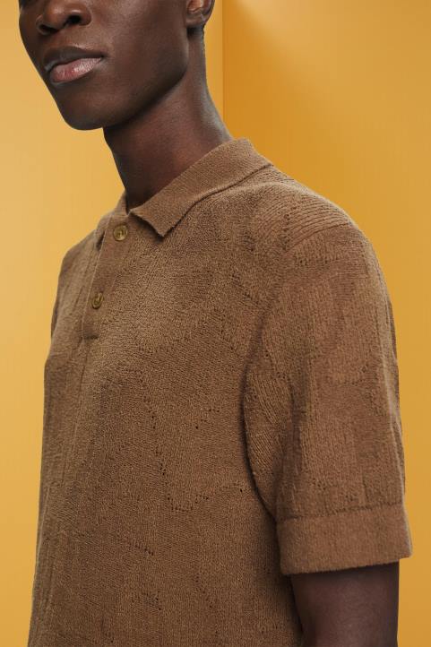 miehet Esprit vaalea khaki boucle poolopaita polot 82T6702