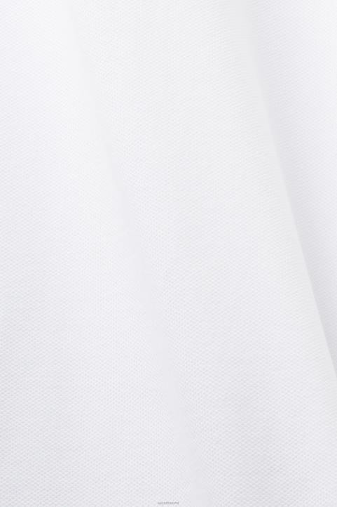 miehet Esprit valkoinen puuvillaverkkopaita polot 82T6567