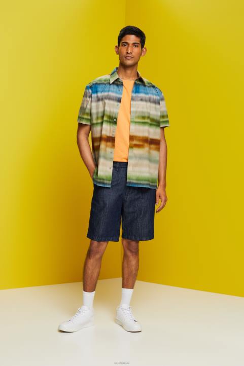 miehet Esprit sininen musta chinoshortsit farkkutyylillä shortsit 82T6614