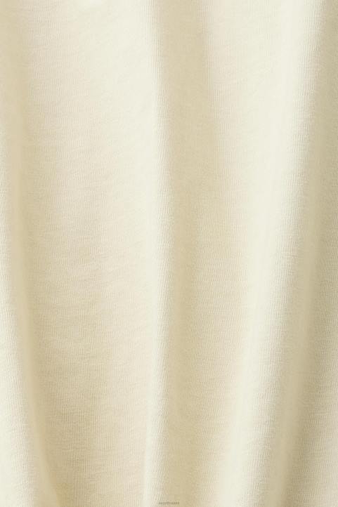 miehet Esprit beige Retrologoprintti puuvillainen t-paita t-paitoja 82T6630