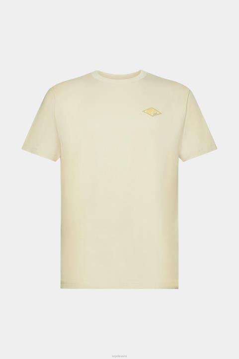 miehet Esprit beige t-paita logopainatuksella t-paitoja 82T6600