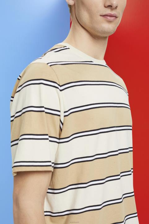 miehet Esprit jäätä raidallinen kestävän puuvillan t-paita t-paitoja 82T6707