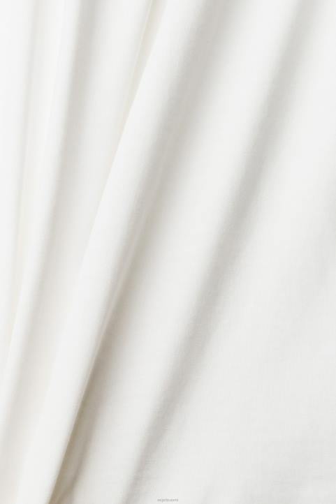 miehet Esprit luonnonvalkoinen jersey-logoprintti t-paita t-paitoja 82T6949