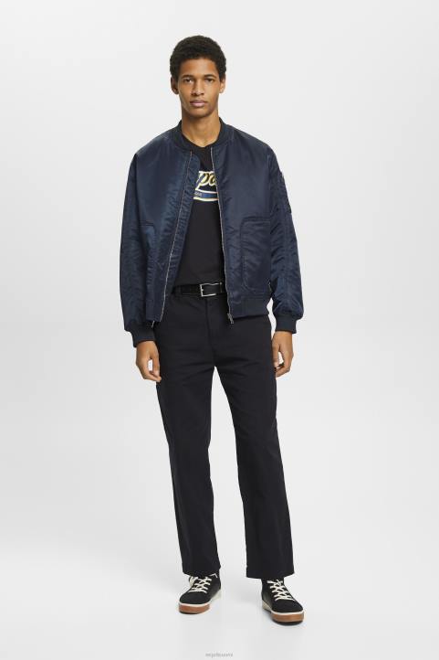 miehet Esprit musta Retrologoprintti puuvillainen t-paita t-paitoja 82T6628