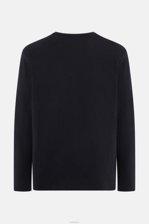miehet Esprit musta logoprintti jersey-t-paita t-paitoja 82T6862