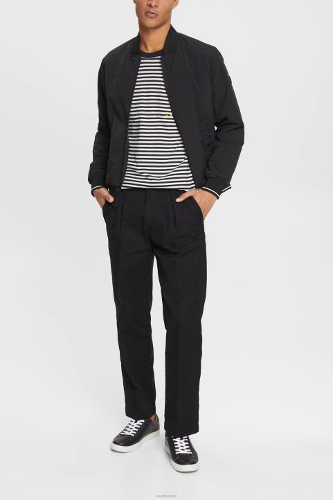 miehet Esprit musta raidallinen neulottu t-paita t-paitoja 82T6898