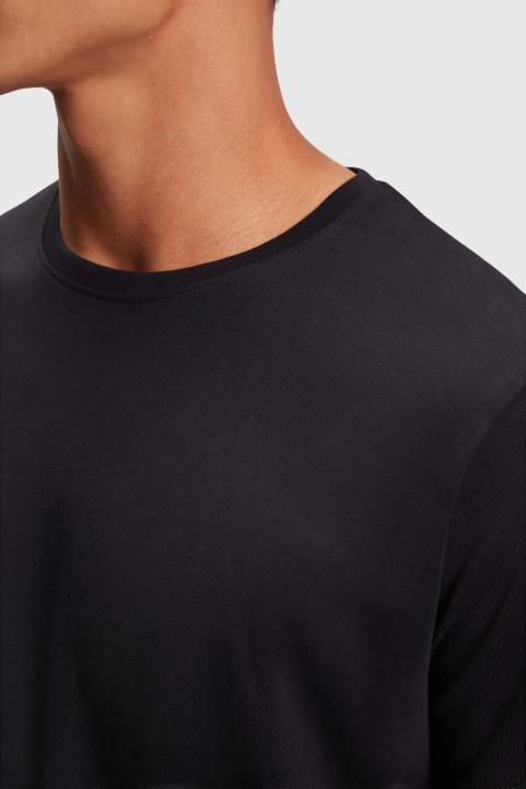 miehet Esprit musta valkoinen kaksipakkaiset crewneck-puuvillaiset t-paidat t-paitoja 82T6857