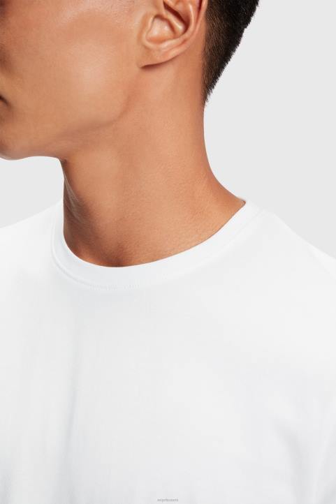 miehet Esprit musta valkoinen kaksipakkaiset crewneck-puuvillaiset t-paidat t-paitoja 82T6857