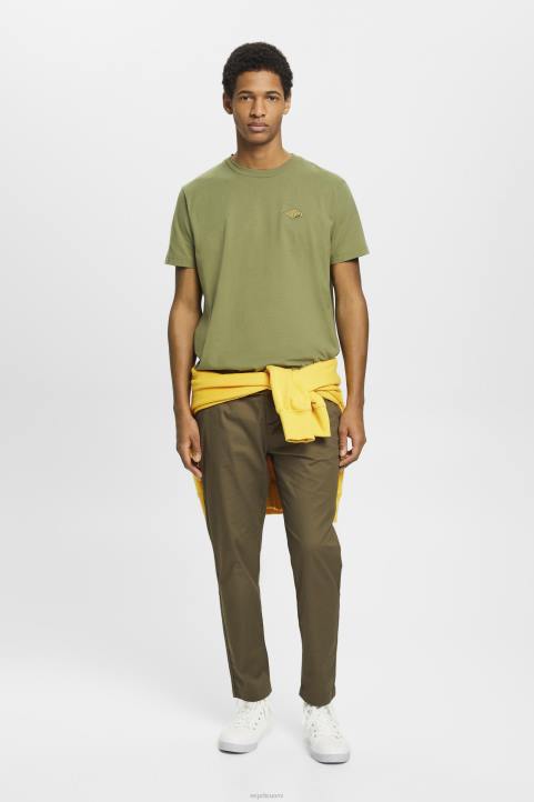 miehet Esprit oliivi t-paita logopainatuksella t-paitoja 82T6601