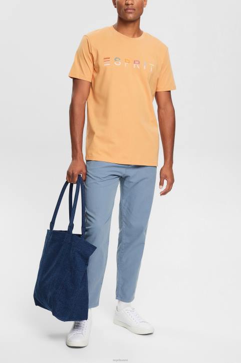 miehet Esprit persikka jersey-t-paita, jossa kirjailtu logo t-paitoja 82T6918