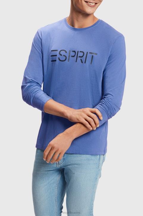 miehet Esprit sininen logoprintti jersey-t-paita t-paitoja 82T6867