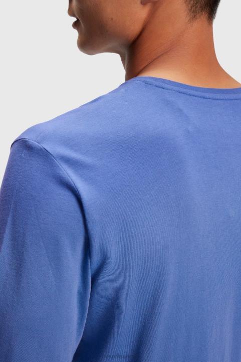 miehet Esprit sininen logoprintti jersey-t-paita t-paitoja 82T6867