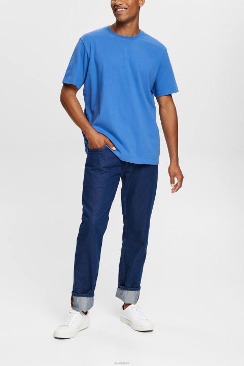 miehet Esprit sininen tavallinen t-paita t-paitoja 82T6931