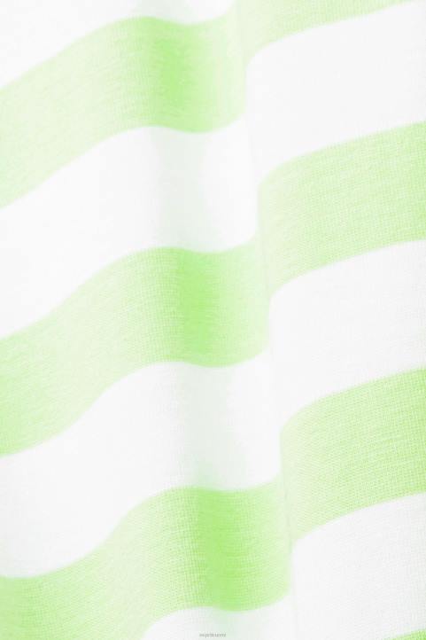 miehet Esprit sitrushedelmän vihreä kestävästä puuvillasta valmistettu raidallinen t-paita t-paitoja 82T6742