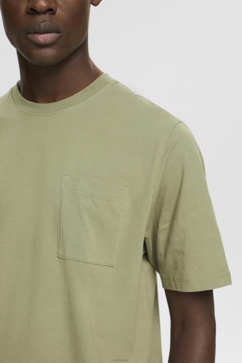 miehet Esprit vaalea khaki jersey t-paita t-paitoja 82T6746