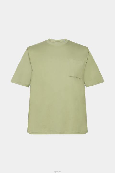 miehet Esprit vaalea khaki jersey t-paita t-paitoja 82T6746