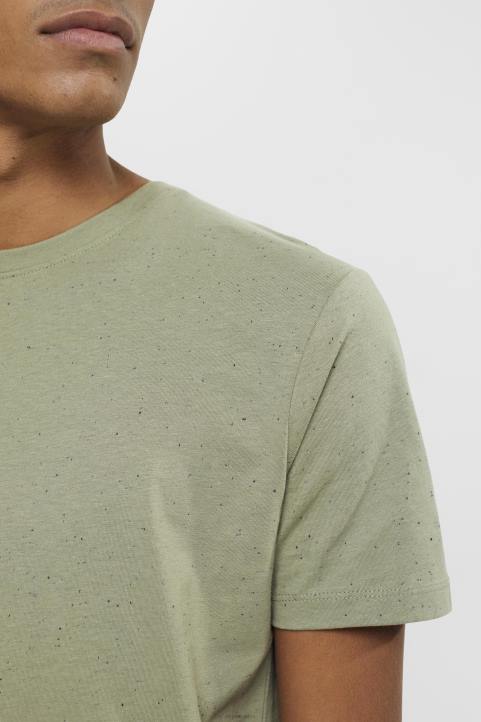 miehet Esprit vaalea khaki pilkullinen jersey-t-paita t-paitoja 82T6780