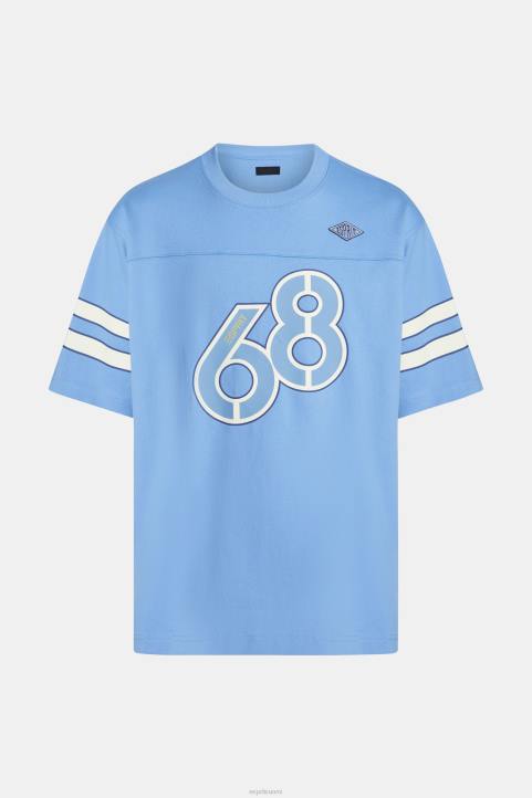 miehet Esprit vaaleansininen laventeli raidallinen hihainen graafinen printtipaita t-paitoja 82T6807