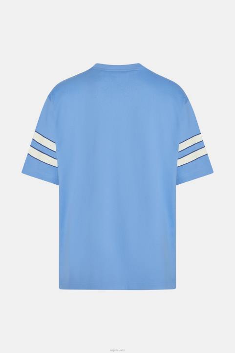 miehet Esprit vaaleansininen laventeli raidallinen hihainen graafinen printtipaita t-paitoja 82T6807