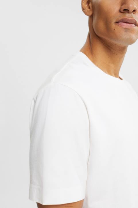 miehet Esprit valkoinen tavallinen t-paita t-paitoja 82T6929