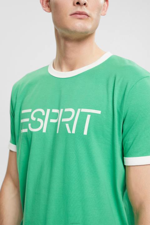 miehet Esprit vihreä jersey-logoprintti t-paita t-paitoja 82T6950