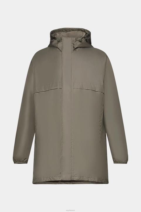 miehet Esprit khakin vihreä kevyt sadetakki hupulla takit 82T6765