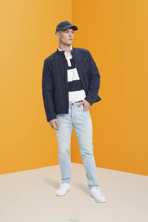 miehet Esprit laivasto vettä hylkivä ripstop takki takit 82T6712