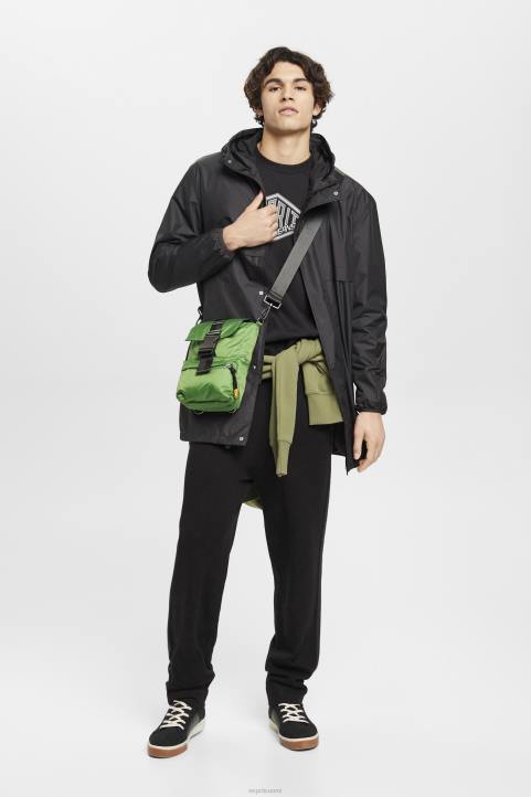 miehet Esprit musta kevyt sadetakki hupulla takit 82T6764