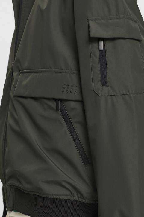 miehet Esprit tumma khaki bomber-tyylinen takki takit 82T6767