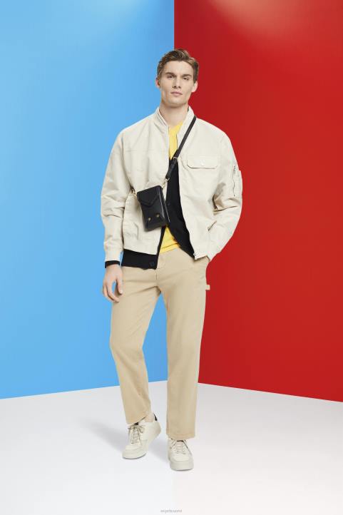 miehet Esprit vaalea taupe Bomber takki takit 82T6677