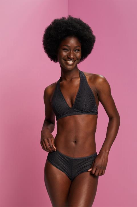 naiset Esprit antrasiitti kierrätetty: halterneck pehmeät rintaliivit pitsillä alkuun 82T677