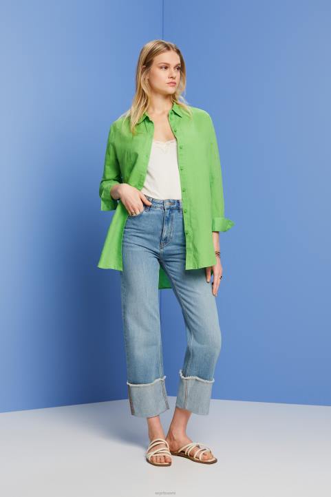 naiset Esprit jäätä jersey-toppi pitsireunuksella alkuun 82T6140