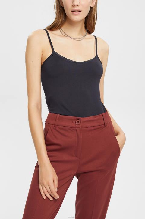 naiset Esprit musta spagettiolkaintoppi, lenzing ecovero alkuun 82T6517