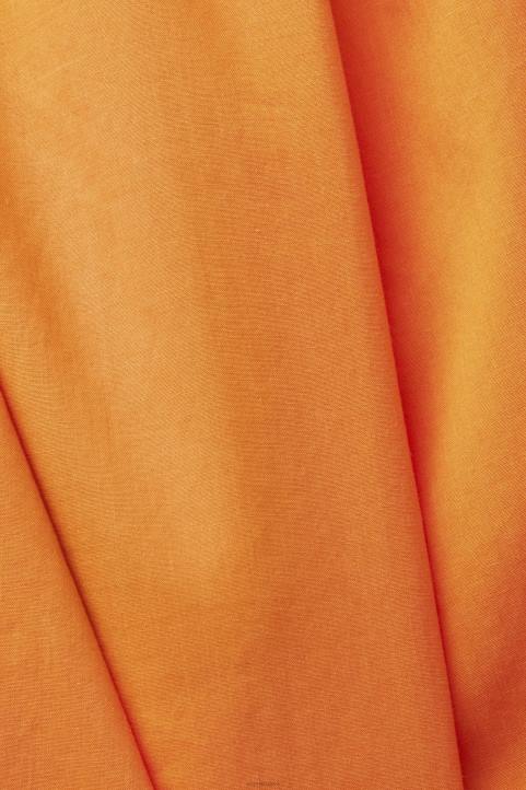 naiset Esprit oranssi camisole toppi smokkilla, tencel alkuun 82T6199