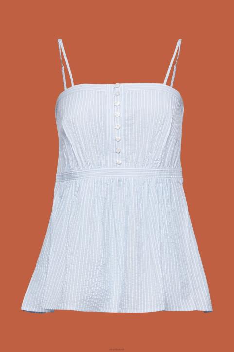 naiset Esprit vaaleansininen kuvioitu cami-toppi alkuun 82T6225