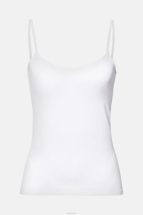 naiset Esprit valkoinen spagettiolkaintoppi, lenzing ecovero alkuun 82T6518