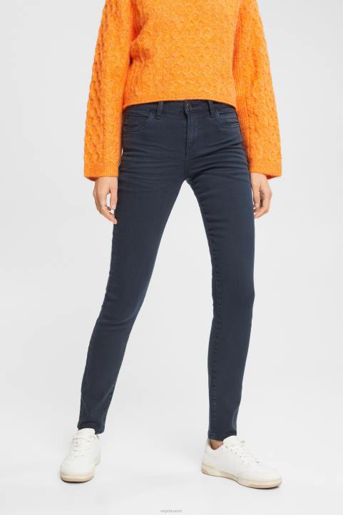 naiset Esprit bensa sininen keskikorkeat slim fit stretchfarkut denim 82T6565
