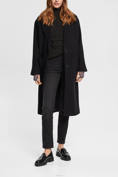 naiset Esprit musta tumma pesu suoralahkeiset farkut denim 82T6438