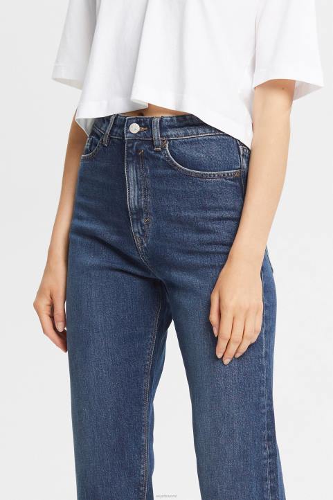 naiset Esprit sininen keskipesu keskikorkeat rennon mallit farkut denim 82T6325