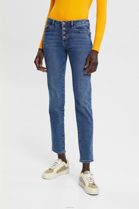 naiset Esprit sininen keskipesu keskikorkeat slim fit stretchfarkut, kaksi max denim 82T6329