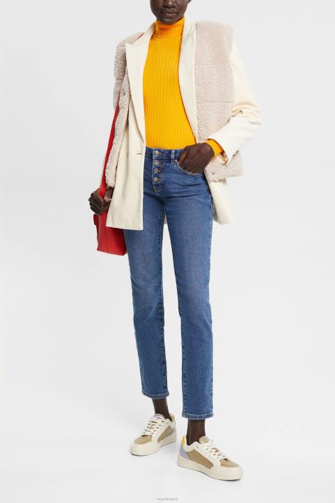 naiset Esprit sininen keskipesu keskikorkeat slim fit stretchfarkut, kaksi max denim 82T6329